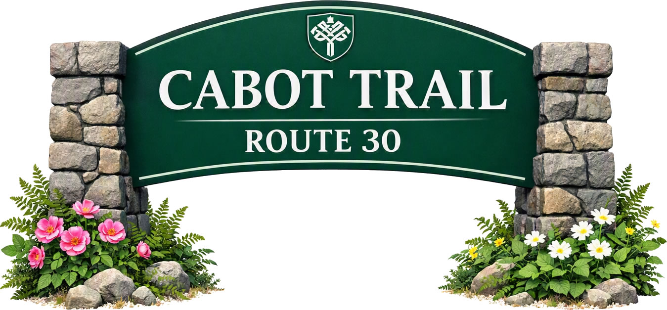 Welcome sign for Route 30, Nova Scotia