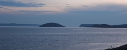 Looking out at the Bay of Fundy from Glooscap Campground